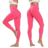 Dames taille haute sans couture plissé hanche-levage pantalons de sport décontracté Skinny Abdomen Leggings Fitness Tousers Q0801