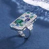 Top Calidad colorido anillo CZ para las mujeres Girls Moda Compromiso Banda de boda Charm Jewelry 652941231675