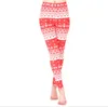 Leggings 3D plus épais pour les filles père noël noël mode flocon de neige cerf imprimé femmes Leggings Stretch pantalon moulant