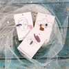 Mode 100 teile / los Elegante Frauen Muster Ohrring Display Karte Halskette Schmuck Verpackung Papier Tag Halter (gemischt) Grußkarten