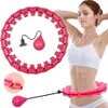 24 Sections Adjustable Hoola Hoop Yoga Circles Smart Weighted Sport Ring Lose Weight Massager Abdomen Thin Waist Exercise Machine Fitness Indoor Home Gym Equipment