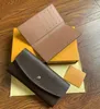 프랑스 디자이너 숙녀 긴 수석 지갑 신용 카드 사진 홀더 브라운 모노 그램 화이트 체크 무늬 캔버스 가죽 M52005