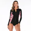 Bikinis Set Maillots De Bain Femmes À Manches Longues Split Rashguard Maillot De Bain Rash Guard Pour La Natation Surf Plage Maillots De Bain 6624