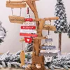 Decorazioni natalizie Anno Ornamento per albero in legno naturale Pendenti pendenti in legno Regali Decorazione regalo di Natale per feste a casa