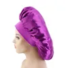 Большой размер высокий эластичный широкополосный сатин капот сплошной цветной комфортабельный сонный шап Унисекс уход за волосами Chamo Caps Headwear