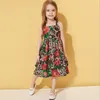 2020 neue Hit Bbay Mädchen Kleidung Ärmel Leopard Rose Prinzessin Kleid Sexy Sommer Kinder Kleider Für Mädchen Party Kinder Kleid q0716