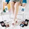 5 pairs/box Summer socks women Cartoon Animal Socks Cute Funny Invisible cotton Ankle Socks Size 36-42
