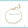 Lien, Jewelrylink, chaîne 4 pièces/ensemble couleur or lune étoile géométrie acrylique bracelets pour femme Boho bracelet ensemble bijoux de fête en gros goutte De