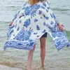 INSPIRADO Fénix Estampado floral Kimono largo blusa con aberturas laterales Cárdigan mujeres tops de verano Maxi Beach blusas gypsy chic 210412