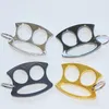 Big Mouth Monkey Style Metal Knuckle Duster Two Finger Tiger Outdoor Camping Safety Defense Self-defense Pocket EDC Tool Window Breaker