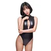 Abiti interi LEOHEX Body sexy con cerniera frontale opaco Body senza maniche Costumi da bagno donna taglio alto Costume da bagno giapponese One Piece Sw306L