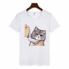 2020 New t shirt cat print women korean clothes harajuku 90s funny summer tshirt graphic ulzzang grunge t-shirt femme streetwear X0527