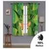 子供のための注文の印刷のカーテン3 d窓のカーテン家の装飾的な雨の緑の葉写真デザイン