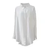 여성용 블라우스 셔츠 여성 느슨한 블라우스 가을 캐주얼 한 숙녀 단색 소녀 BS239를위한 긴 소매 셔츠