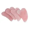 Natural Pink Quartz Guasha Board Natural Stone Scraper Chinese Gua Sha Tools For Face Neck Back Body Acupuncture Pressure Therapy