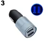 Aluminum Alloy Dual usb car charger 1A 2.1A 5V 2 USB Port Metal Car Chargers For iphone X For Samsung IPHONE dhl