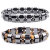 Bracelet Nature jaune oeil de tigre hématite perles Bracelet thérapie soins de santé aimant hommes bijoux breloque bracelets cadeaux pour homme