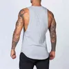 Herren Tank Tops Shirt Gym Tank Top Fitness Kleidung Baumwolle Ärmellose Weste Mann Plain Canotte Bodybuilding Stringer Tanktop 210421