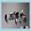 Charm-Ohrringe Jewelryfactorybsplcakes, modisches rundes Hantelöl aus Titan-Edelstahl, weibliche Langhantel-Ohrringe, Anti-Allergie-Tropfen
