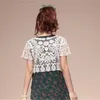 Women's Vests Lace White/Black Bridal Summer Women Short Sleeve Shrug Bolero Wedding Jacket Elegant Cape Stra22