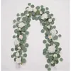 Decoratieve bloemen kransen 1.85m kunstmatige bloem zijde rose blad garland vine klimop thuis bruiloft tuin deeur