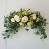 Decorative Flowers & Wreaths Christmas Artificial Silk s Swag Arch Decor Peony Backdrop Handmade Garland Home Hanging Wreath6740931