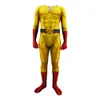 Anime ONE PUNCH MAN Costumi Supereroe Saitama Cosplay Uomini Ragazzi Halloween Tuta Abiti con Mantello Mantello Set completo Bambini Adulto Q0910