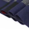 Mens Winter Keep Warm Textile Plaid Kontrollerad fast färg Rand filt STACK Mjuk bekväm daglig avslappnad all-match-halsdukar Tartan Shawl Out Door Gift JY0830