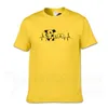 남자 T 셔츠 남자 티셔츠 유니esx 티 셔츠 재미있는 성격 핏불 러브 하트 비트 프린트 티셔츠 16 색 여름 짧은 슬리브 O- 넥