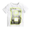 Buchstaben B Jungen T-Shirts Sommer Baby Jungen Kleidung Hemden Tops T-Stück Weiße Mode Kinder Kinder Kurzhülse Jersey 1-6YEAR 210413