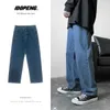 PR Men's Classic Casual Jeans Fashion Woman Wide Leg Denim Pants Harajuku Style Male Jeasn Hip Hop Streetwear 210723