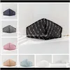 Designer Housekeeping Organisation Hausgarten Drop Lieferung 2021 8 Farben dünne Baumwolle Pailletten Gesichtsmasken für Frauen Tuch Atmungsaktives Antidust