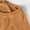 新しい基本的なTシャツ冬の秋の女性TシャツO-ネック長袖トップカジュアルボタンポケットボトムリングティーシャツプラスサイズGV579 x0628