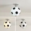 Plafonniers LED Football Lumière 220V E27 Bar Club Lampe Creative Enfants Garçon Chambre Décoration Sport Ballon De Football Luminaire