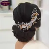 Double tête cheveux côté peigne cristal chapellerie de mariée couronne strass avec bijoux de mariage accessoires de cheveux diamant couronnes de mariée He228q