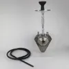 Акриловый акриловый арабский арабский кальян со светодиодным дымом Одиночная водяная труба аксессуары пластиковых горшок горячие продажи