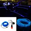 3/5m 12V voiture LED lumières froides Flexible néon EL fil Auto lampes sur bande lumineuse éclairage intérieur décoration bandes