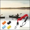 Paddling Water Sports Outdoors Tratwy / Nadmuchiwane Łodzie Kajak Canoe Nadmuchiwane Łódź Łódź Paddle Elastyczne Coiled Leash Cord Oar Lina Tether Drop Drap