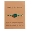 Łańcuch Link Make Wish Paper Card Ręcznie tkany Lucky Red Stricle Bransoletka Femme Multicolor Natural Natural Stones for Women Friendship Biżuteria Kent22