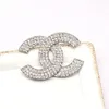 Merk Luxe Ontwerp Diamant Broche Vrouwen Kristal Strass Letters Pak Pin Mode-sieraden Kleding Decoratie Hoge Kwaliteit Accessoires