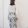 Jocoo Jolee Summer Floral Pring Pencil Skirt Women Elegant Bodycon Midi Skirts Vintage High Waist Office Lady Skirt Mujer 210518