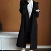 한국 스웨터 재킷 여성의 중간 긴 소매 게으른 바람 넓은 느슨한 셔츠 트위스트 두꺼운 210427