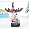 Christmas Decorations Plush Cute Reindeer Dolls Tree Decoration Pendants Xmas Toys Ornament Year Presents Mall Cafe Home Decor