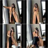 Wool Blends Outerwear & Coats Clothing Apparel Drop Delivery Camel Double Faced Cashmere Overcoat Womens 2021 Autumn And Winter High-End Temp