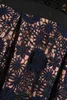 Moda Su-Çözünür Dantel Elbise Yaz Kadın Tam Çiçek Nakış Fırfır Ruffles Uzun Elbiseler Oymak 210416
