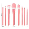 8st Makeup Brush Set Macaron Red Crabapple Makeup Kit Beauty Portable Factory Custom Logo Private Etikett