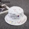 Cloches Dilidala Fisherman's Hat for unisex modna indywidualność dorosła wszechstronna krem ​​przeciwsłoneczny Casual