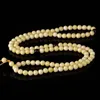 Brins de perles Bracelet blanc ambre brut naturel 108 perles 8mm cire d'abeille bracelets pour femme ami pressé Fawn22