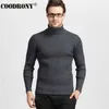 Coodrony zima gruby ciepły kaszmirowy sweter mężczyźni Turtleneck Męskie Swetry Slim Fit Pullover Mężczyźni Klasyczna Wool Knitwear Pull Homme 211018