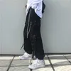 2021 Ny hip hop streetwear joggers byxor män casual last byxa byxor hög gata elastisk midja harem pant man y0927